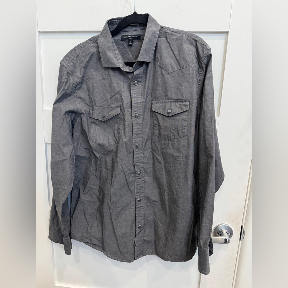 Banana Republic Charcoal Shirt Jacket